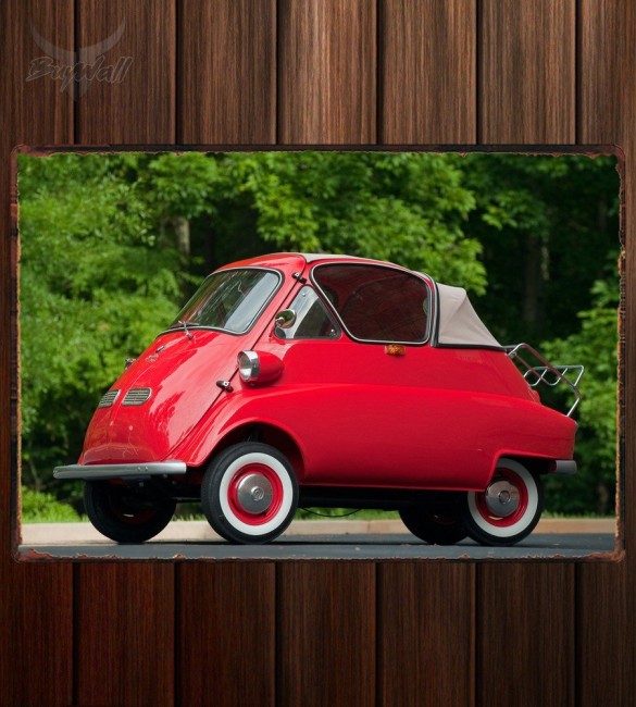 Металлическая табличка BMW Isetta 300 Cabriolet Металлическая табличка BMW Isetta 300 Cabriolet